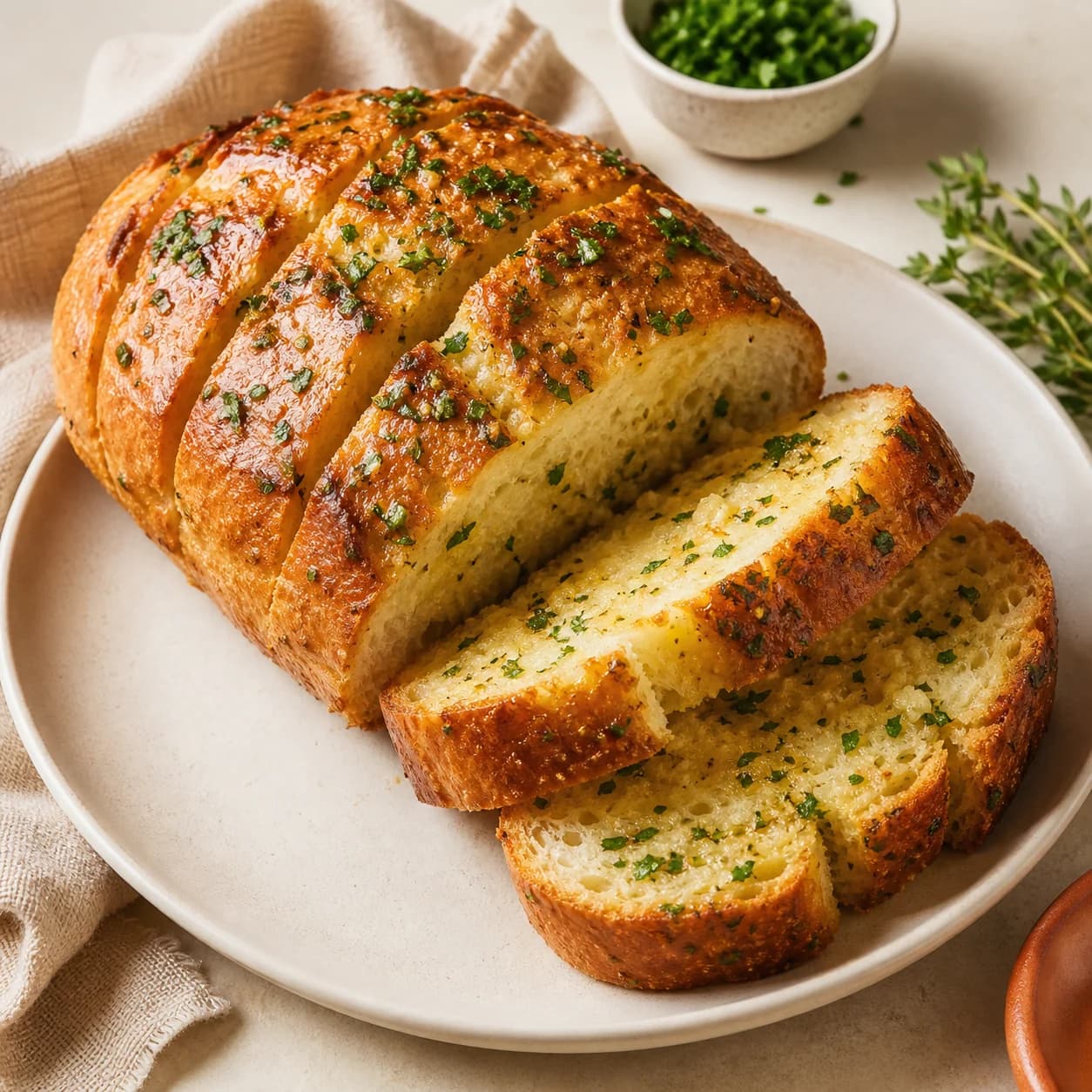 Goldbraunes Garlic Bread
